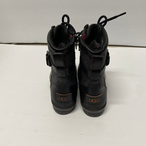 UGG Kesey Black Lace Up Waterproof Ankle Combat Winter Boot Womens Size 5 NEW - Picture 8 of 13